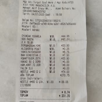 Fiyat Yanıltması A101 Mağazası