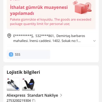 Aliexpress İstanbul Avr/ Gümrük Haksız Yere Ürünlerime El Koydu