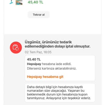 Nefertiya Ürün Tedarik Edilmedi