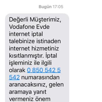 Vodafone Evde İnternet İptali