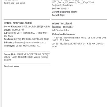 Leısure Türkiye Leisure Ankastre Buzdolabı Zorunu