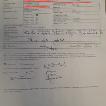 Samsung 55QN90B Ölü Piksel Ve Patlak LED Servis Kabul Etmiyor