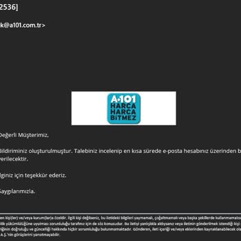 A101.com.tr Ürün İade Edilemiyor