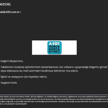 A101.com.tr Ürün İade Edilemiyor