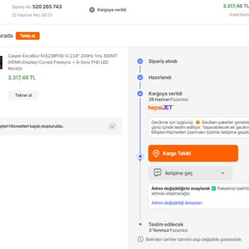 Hepsiburada Hepsi Orada Ama Gelmiyor!