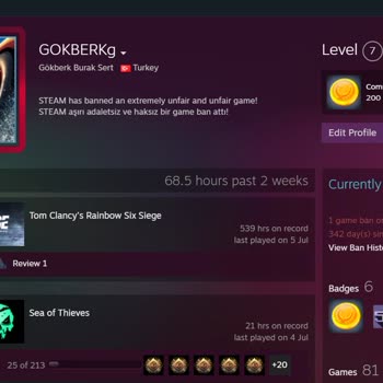 Steam Support Game Ban