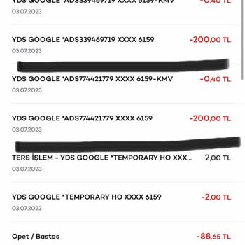 Google YDS Hesabımdan İzinsiz Para Çekti