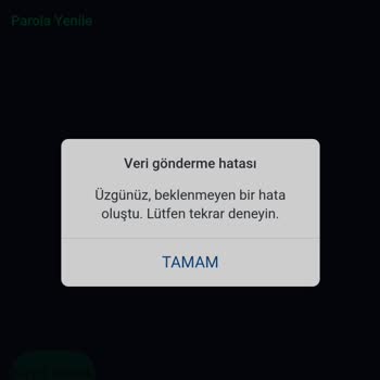 Stormgain Veri Gönderme Hatası