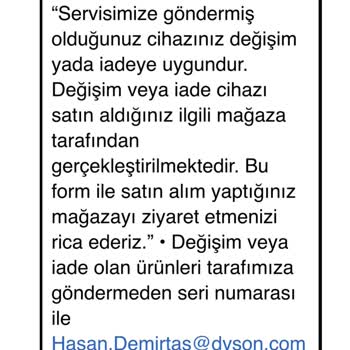 Dyson Ve Teknosa Değişim Kararı Verilen Ürünü Değiştirmiyor!