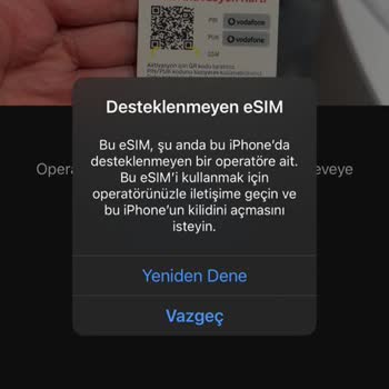 Vodafone E Sim Sorunu
