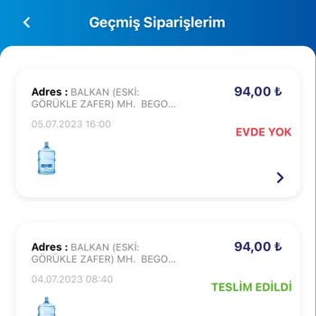 Erikli Su Bir Türlü Teslim Etmedikleri Sipariş