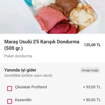 Selimiye Muhallebicisi Dondurma Görsel Farklılığı