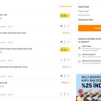 Migros Kampanyaları Sepet Hesaplama