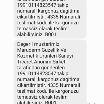 Maruderm Sürat Kargo İş Adresimi Vermeme Rağmen Kargomu Ev Adresime Bırakmaları