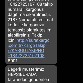Sincan Sürat Kargo Saraycık Micro Şubesi: Dağıtım Sorumsuzluğu