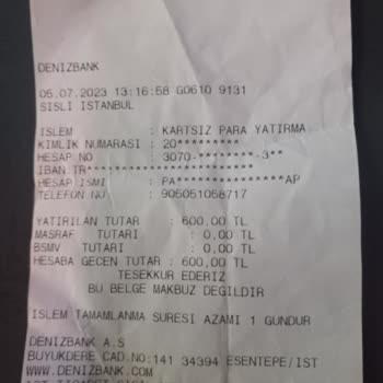 Denizbank Bankamatiğinden Payfix Cüzdan Hesabıma Havalem Gerçekleşmedi