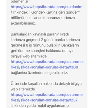 hepsiJET Hepsiburada İade Süreci Şikayeti