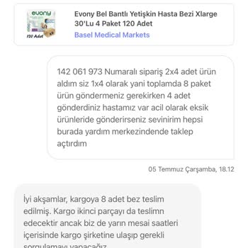 Horoz Lojistik Eksik Ürün Teslim Edilmesi