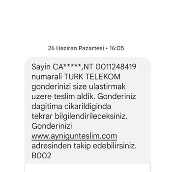 AGT Kurye Sim Kartımı Getirmedi