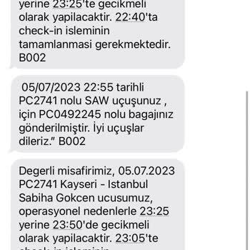 Pegasus Havayolunun Rötar Yapması