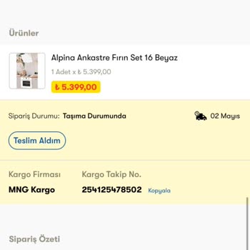 Alpina Beyaz Eşya Şok Tan Aldığım Ürün Gelmiyor