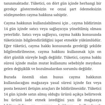 Tesettürzen Görmeden Alınan Ürünler İçin İade Hakkı Tanımaması