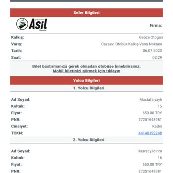 Obilet Paramı Geri İstiyorum