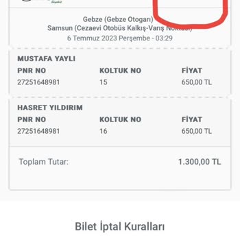 Obilet Paramı Geri İstiyorum