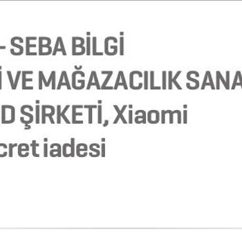 Xiaomi Şarjlı Süpürge İadesi