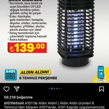 A101 Ürünün Gününden Önce Satışa Sunulması