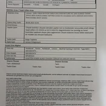 Lenovo Bilgisayar Lenovo Olmayan Teknik Servis