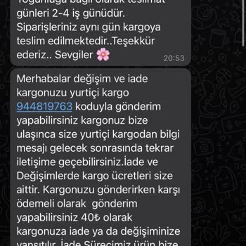 By Sadem Butik İademi Yapmadı.