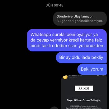 By Sadem Butik İademi Yapmadı.