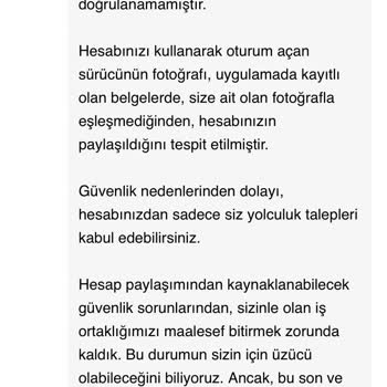 Uber Sürücü Hesabı Kapatılması