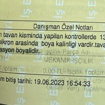 Nissan Sıfır Aracımın Tavanı Boya Hatası Çıktı.