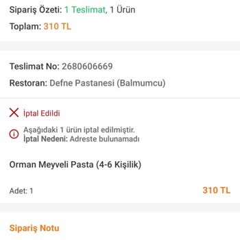 Trendyol Yemek Trendyol'dan Asla Pasta Siparişi Vermeyin