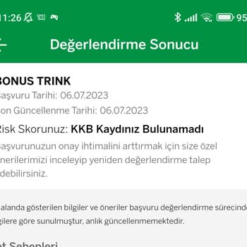 Kredi Kayıt Bürosu KBB Kaydı Bulunamadı