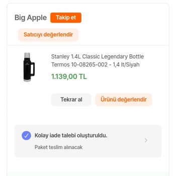 Hepsiburada'da Satış Yapan Big Apple Adlı Satıcı Yanlış Ürün Gönderimi