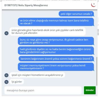 Taze Çiçek Sitesiyle Yaşadığım Sorunlar