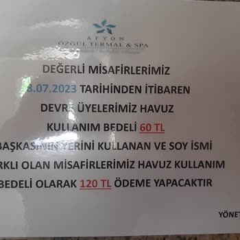 Özgül Termal İnsanların Hakkını Yiyor