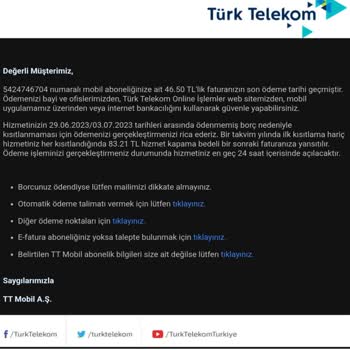 Türk Telekom Onayım Olmadan Gelen Mailleri İptal Edememe Sorunu