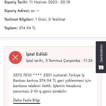 Boyner 24 Gündür Siparişim Gelmedi