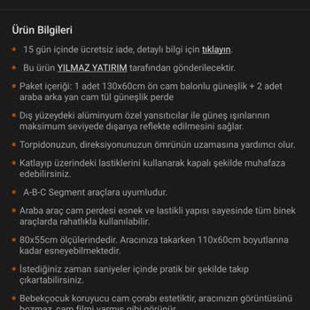 Trendyol Ön Cam Güneşlik Ve Eksik Gelen Sipariş