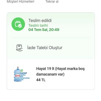 Hepsiburada Teslim Edilmeyen Su Siparişi