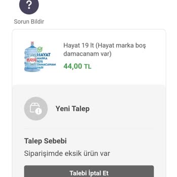 Hepsiburada Teslim Edilmeyen Su Siparişi