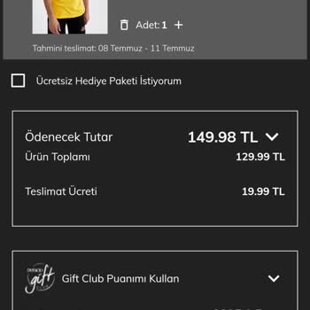 DeFacto Sepette İndirim Olmuyor