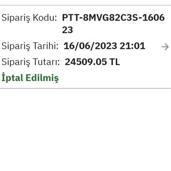 PttAVM PTT. AVM Ürün İptali