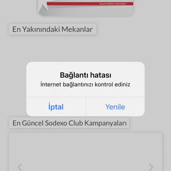 Sodexo Ve Sodexo Mobil Uygulaması Çalışmıyor