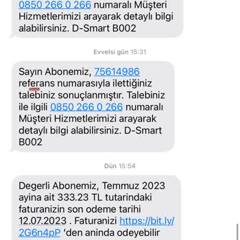 D'Smart'ın Anlamsız Faturalandırması Ve Veremedikleri Hizmet