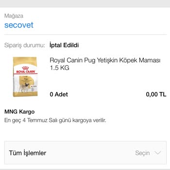 N11 Secovet Firmasından Pug Köpek Maması Alırken Yaşadığım Sorun